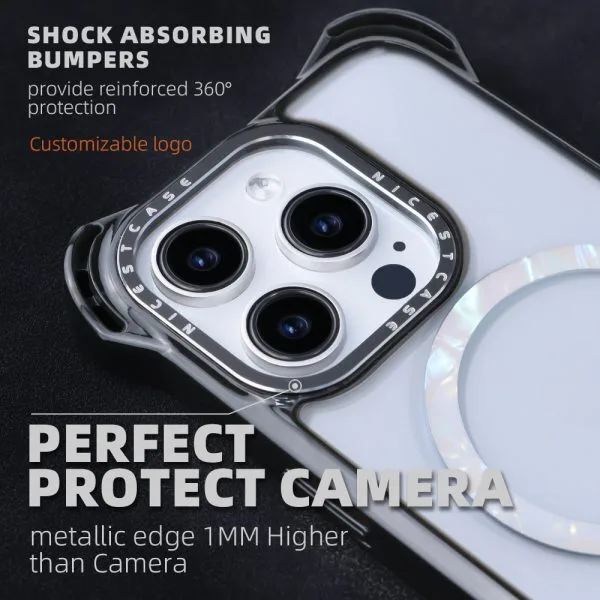 Aikusu 7.5M Impact Transparent Phone Cases Blank Wholesale TPU Magnetic Phone Case Design for IPhone 15 14 13 Pro Max Cases-1 6