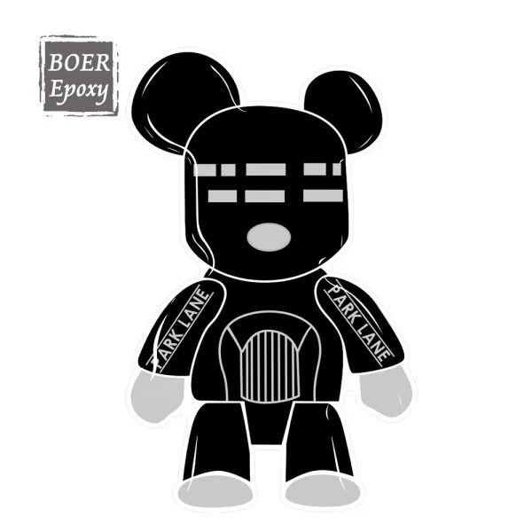 aikusu Custom Dark Bear Resin Epoxy Label For Phone Case Refrigerator Laptop Computer 1