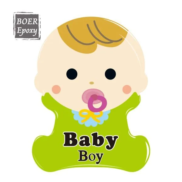 aikusu Custom Cartoon Happy Boy Resin Epoxy Label For Phone Case Refrigerator Laptop Computer 1