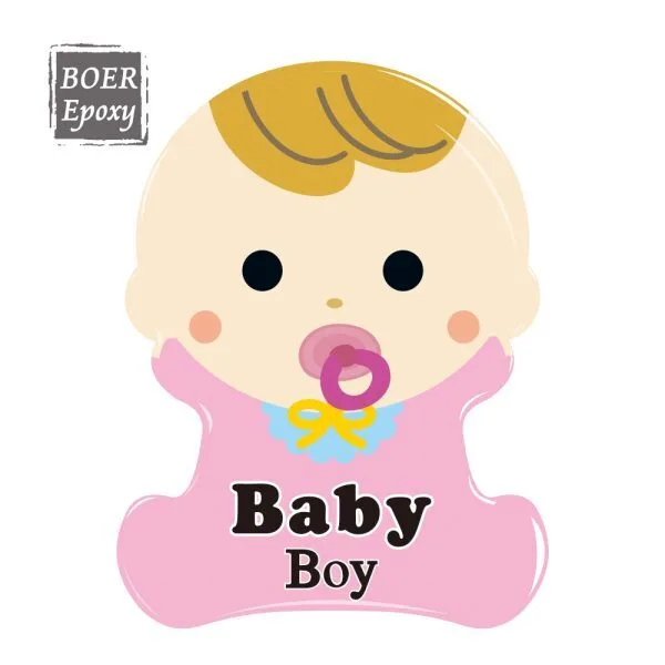 aikusu Custom Cartoon Baby Boy Resin Epoxy Label For Phone Case Refrigerator Laptop Computer 1
