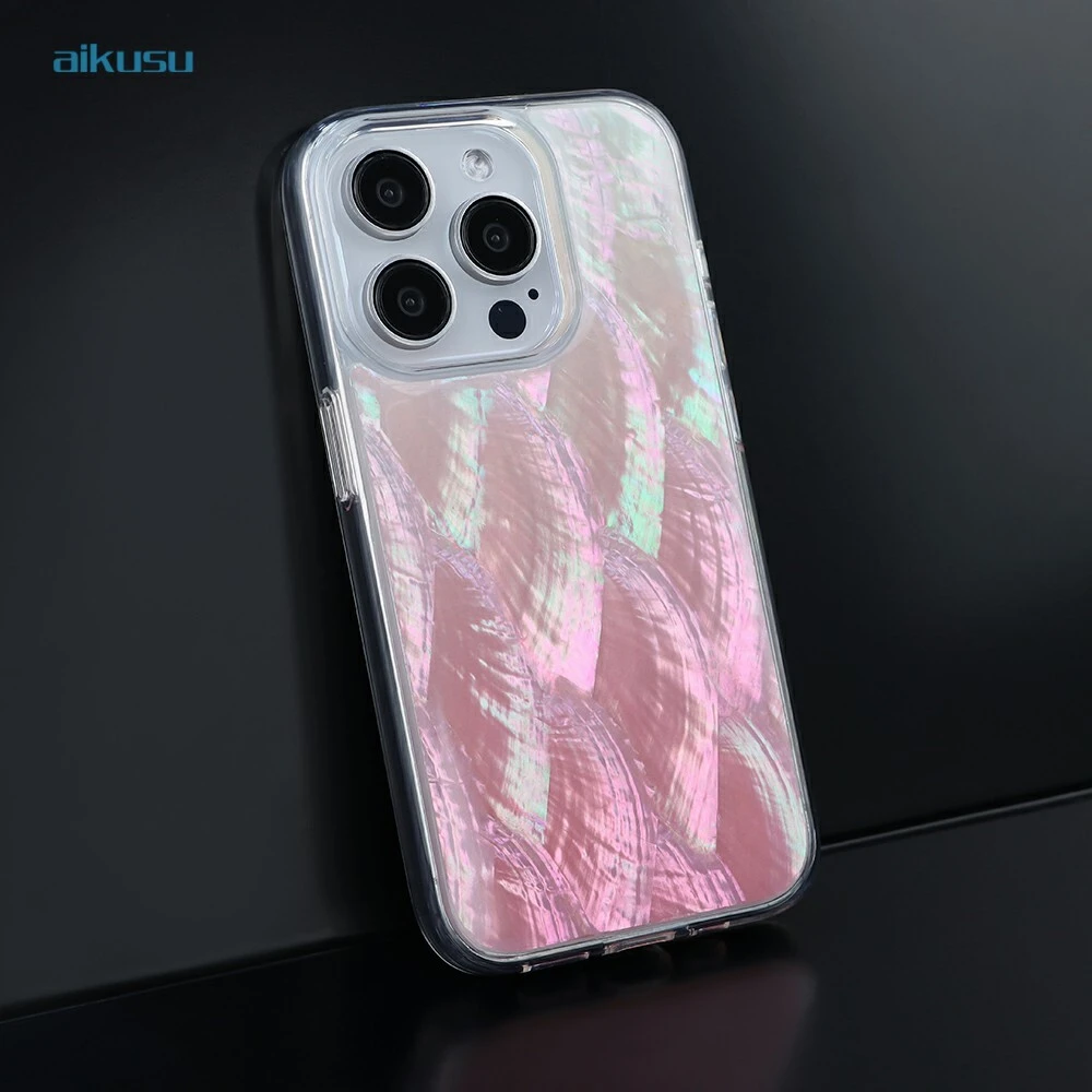 Unique and natural 1.5M anti shock mother of pearl phone case ODM/OEM vendor aikusu 1