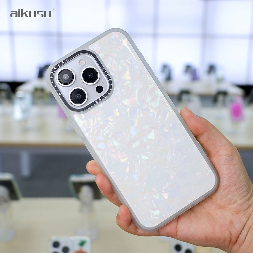 Natural artificial 3M anti choque mãe de pérola caso de telefone fornecedor de compra em massa aikusu 1