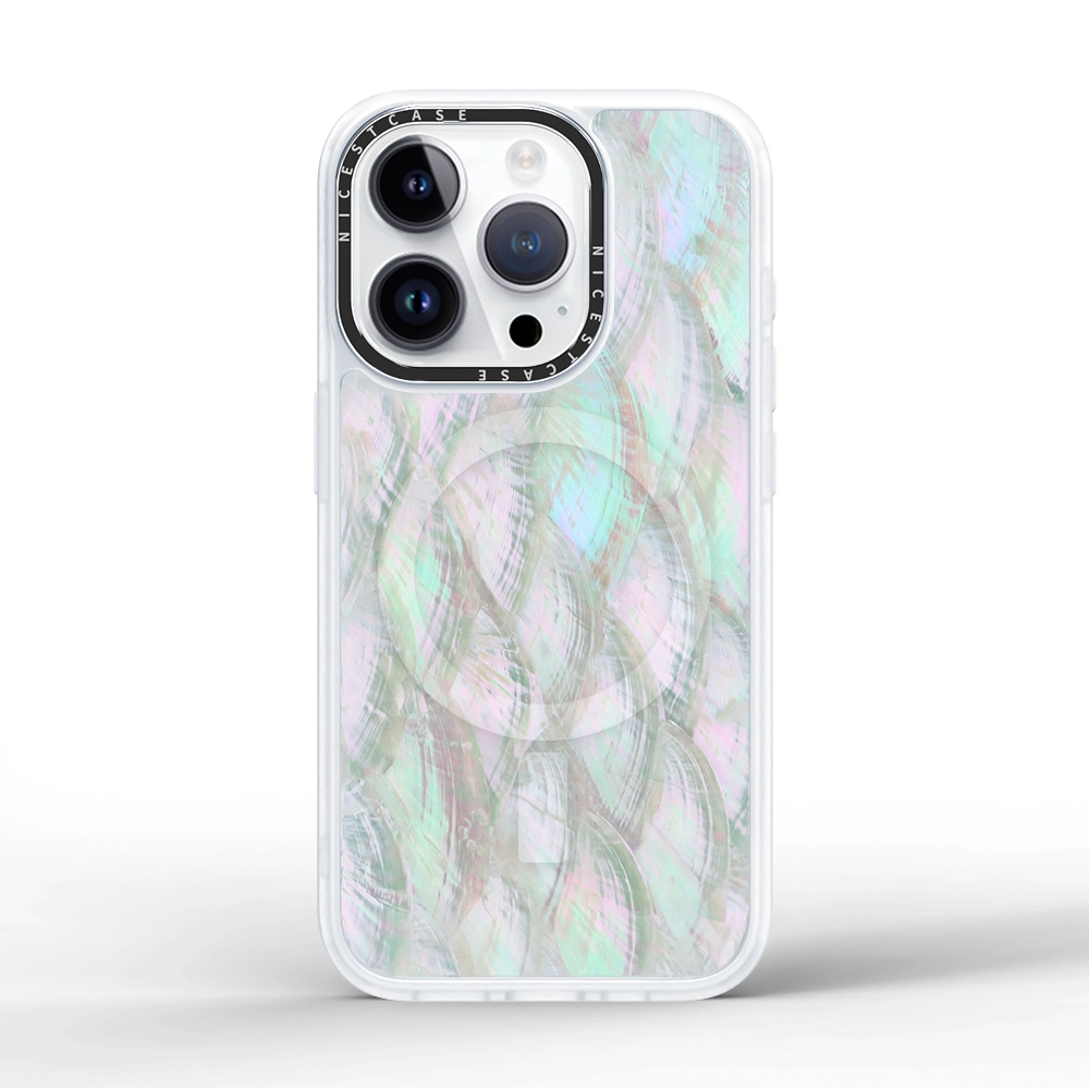 Natural scallop 3M anti shock mother of pearl phone case wholesale purchase supplier aikusu 1