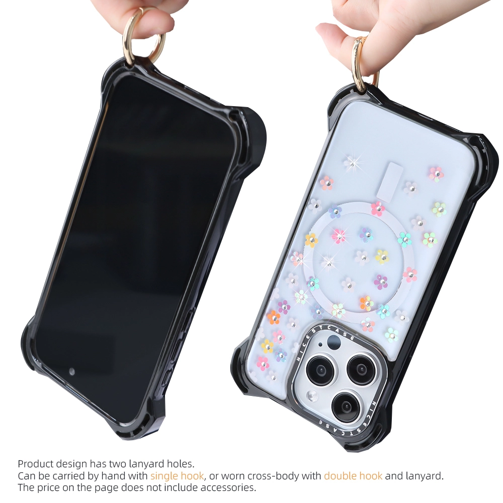 aikusu 7.5m drop  proof anti shcok  colorful diamond phone case magnetic phone case 1