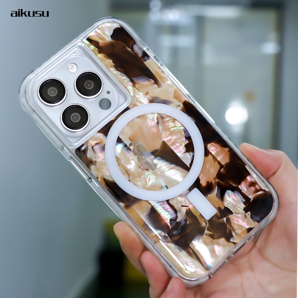 Stylish design 5M anti shock white mother of pearl phone case mass buying vendor aikusu 1