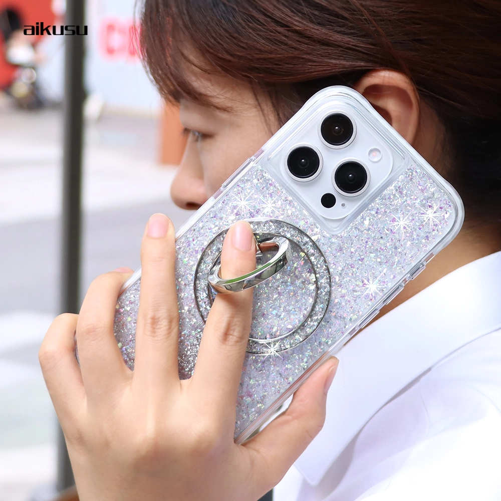 Coque de téléphone à paillettes anti-choc aikusu 5m 1