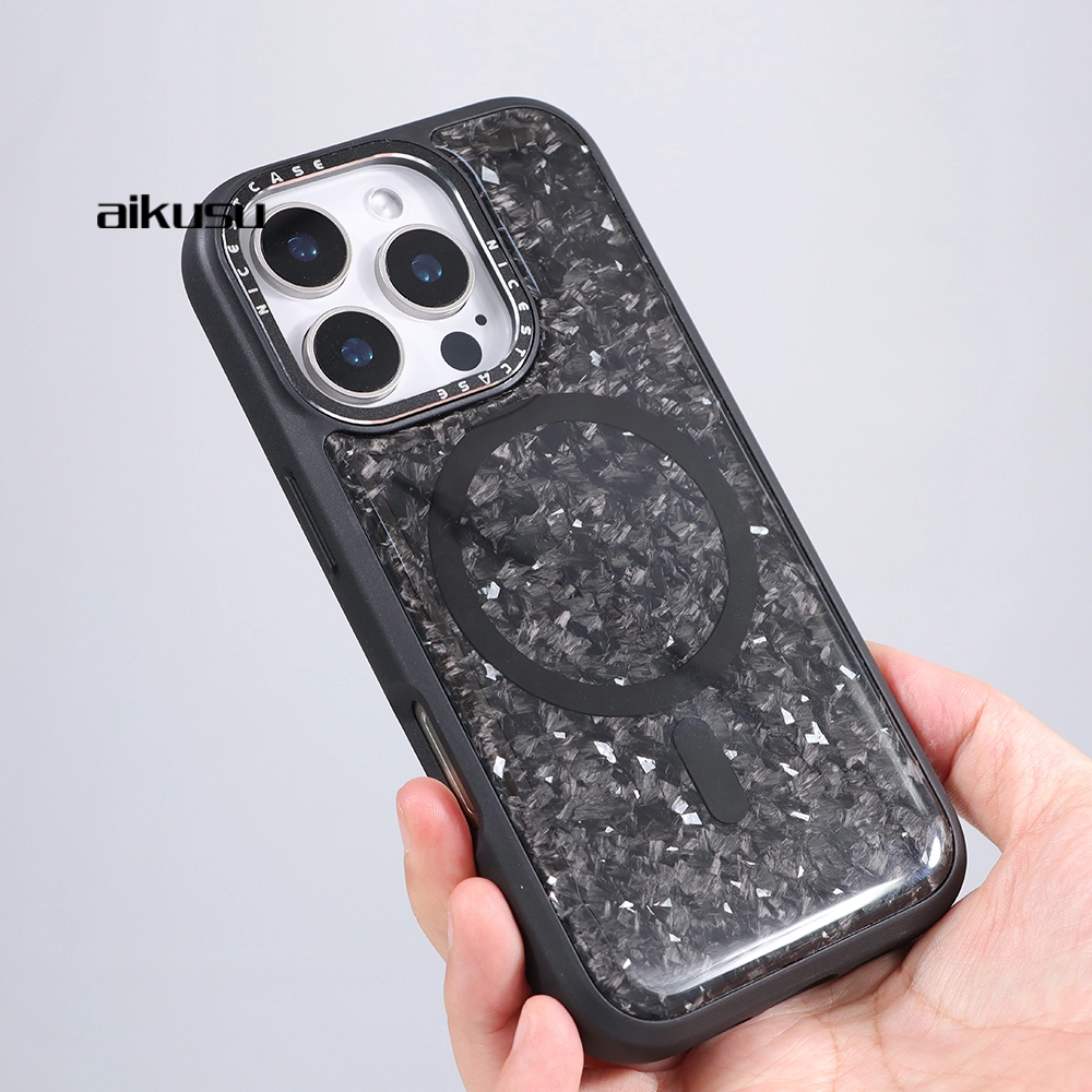 aikusu 3m anti shock drop-proof forged carbon fiber mobile phone case magnetic mobile phone case F244 1