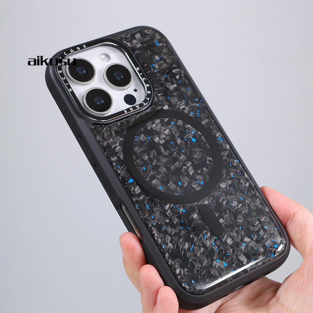 aikusu 3m anti shock drop-proof forged carbon fiber mobile phone case magnetic mobile phone case F245 1