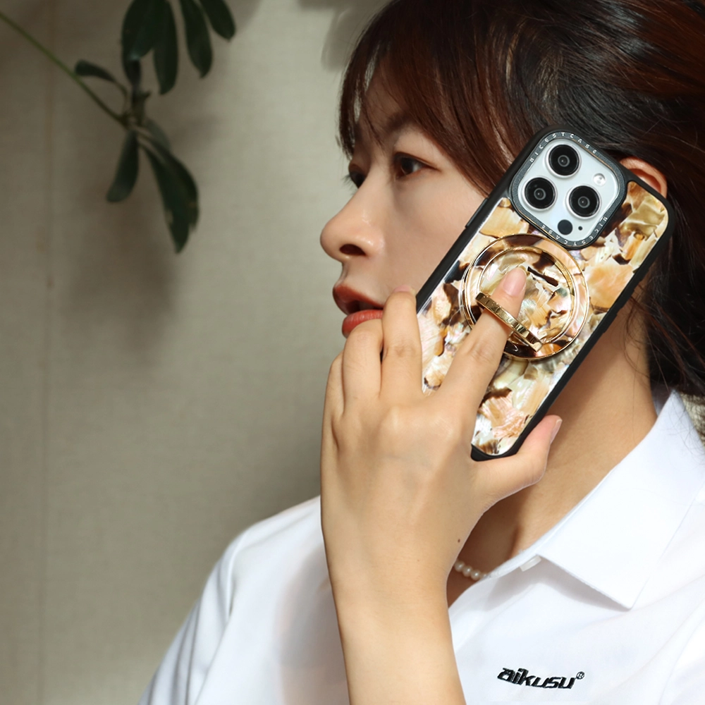 aikusu Natural mother of pearl magnetic phone holder W102 1
