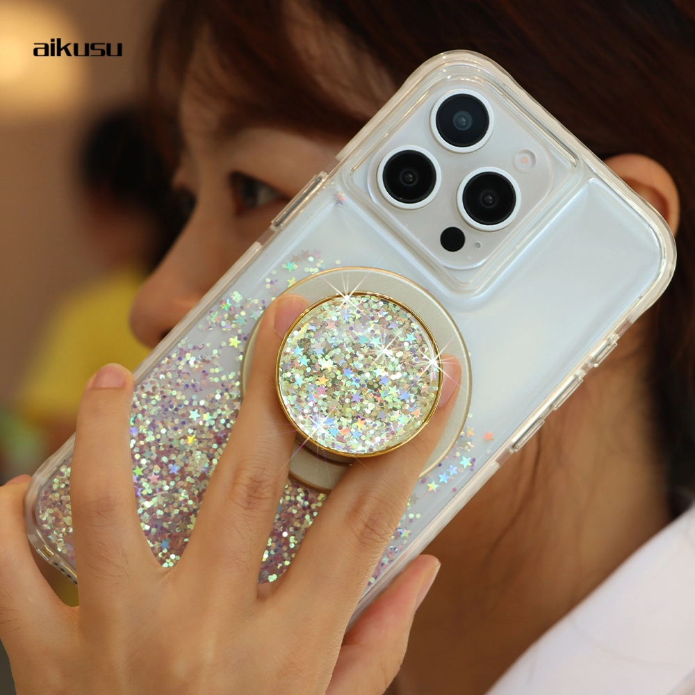 aikusu Glitter airbag phone grip K132 1