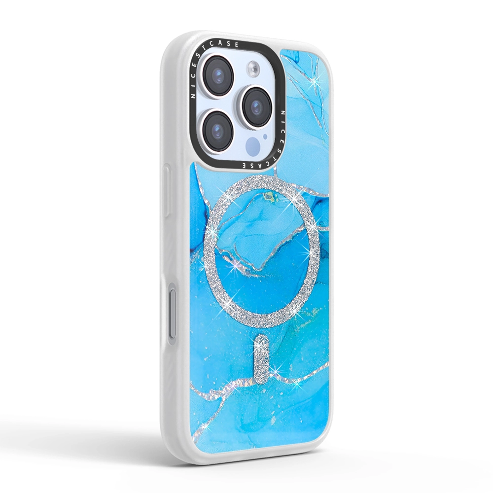 Unparalleled aesthetics 3m drop-proof UV printed glitter magnetic phone case personalized manufacturer aikusu 1