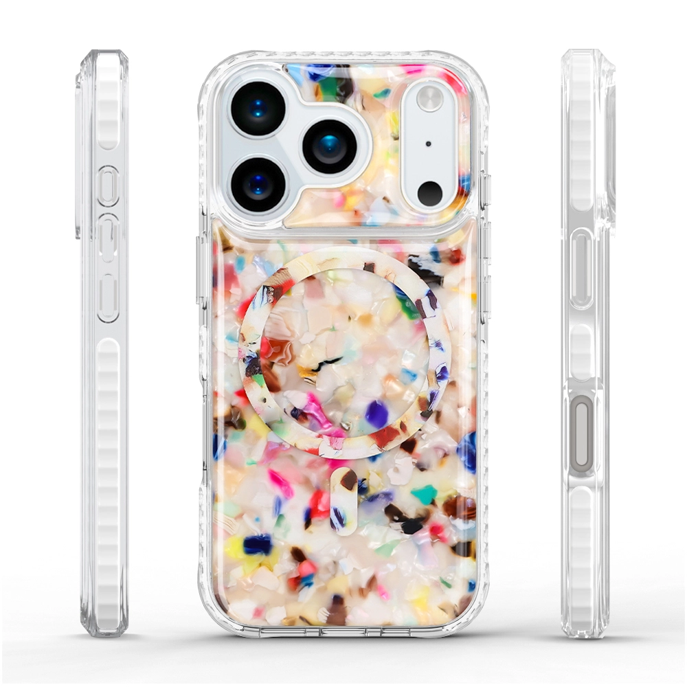 Durable 5M Anti Shock Rainbow Confetti Tortoise Shell Phone Case iPhone Case ODM/OEM  Manufacture aikusu 1