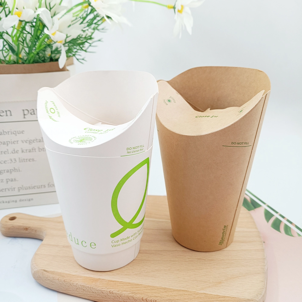 Custom Logo Printing Biodegradable Double Wall Ice Cream Cup Disposable Paper Cups For hot and cold Food 1