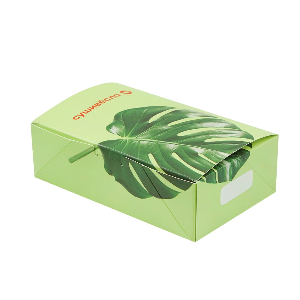 Custom print Biodegradable Kraft Food Grade Paper Container Baking Packaging Clamshell Burger Box 1