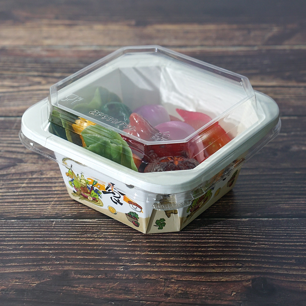 Paper Salad Bowls with Lids 1 PieceFactory 4