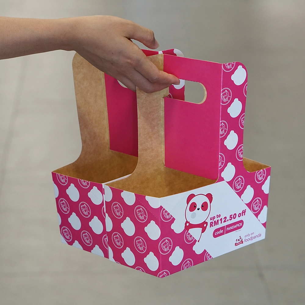 Paper Cup Holder Tray 1 Piece by Leabonpack 5