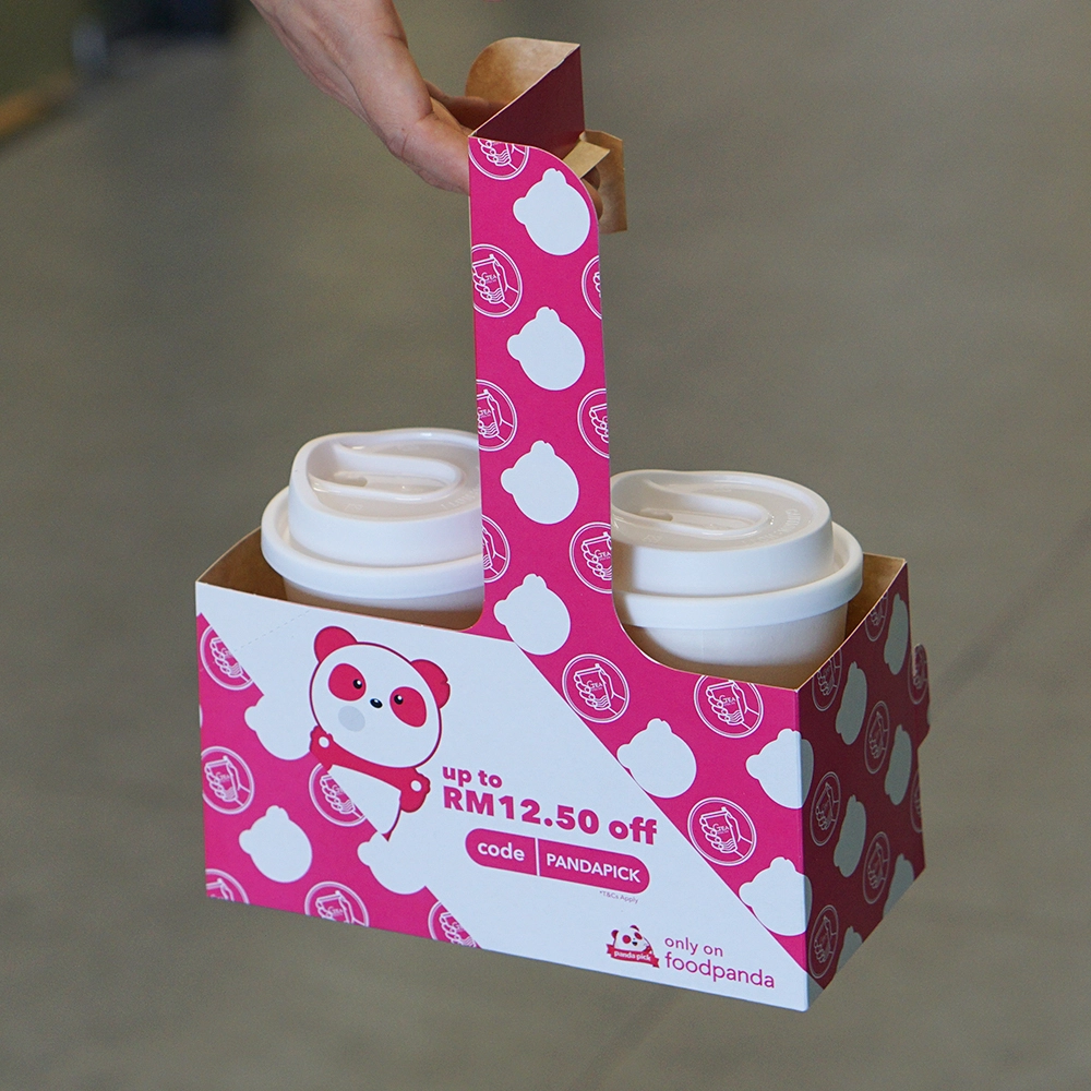 Paper Cup Holder Tray 1 Piece by Leabonpack 6