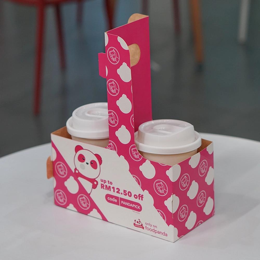 Paper Cup Holder Tray 1 Piece by Leabonpack 3