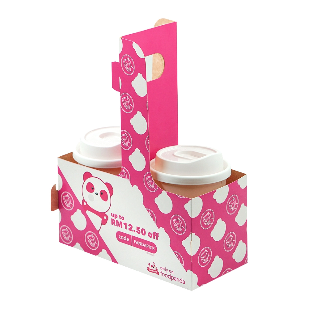 Paper Cup Holder Tray 1 Piece by Leabonpack 2