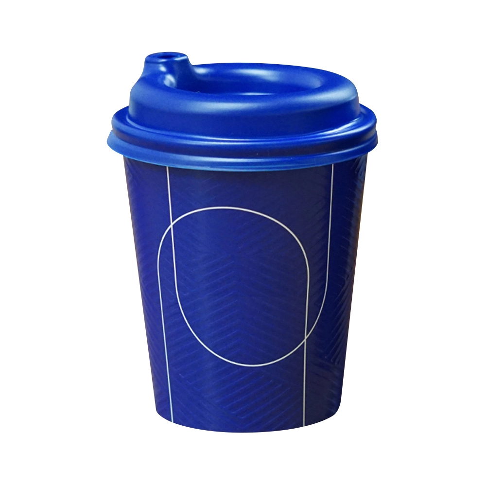 Tazas de café de papel de bebida caliente con logotipo personalizado con tapa, taza de café disponible de papel Kraft 1