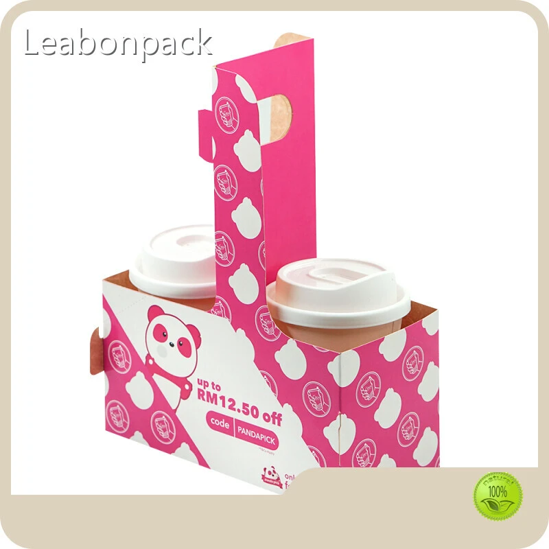 Paper Cup Holder Tray 1 Piece by Leabonpack 1