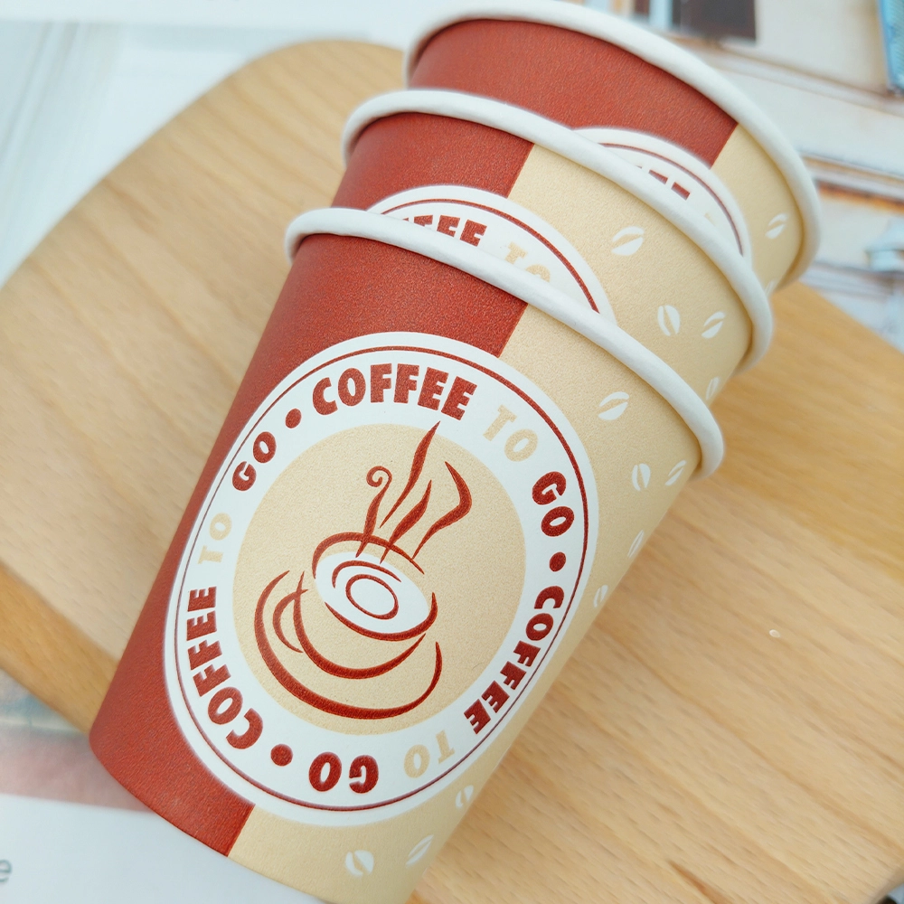 Disposable Single Wall Paper Cup Hot Drink Single Wall Coffee Paper Cup All Size Custom 1