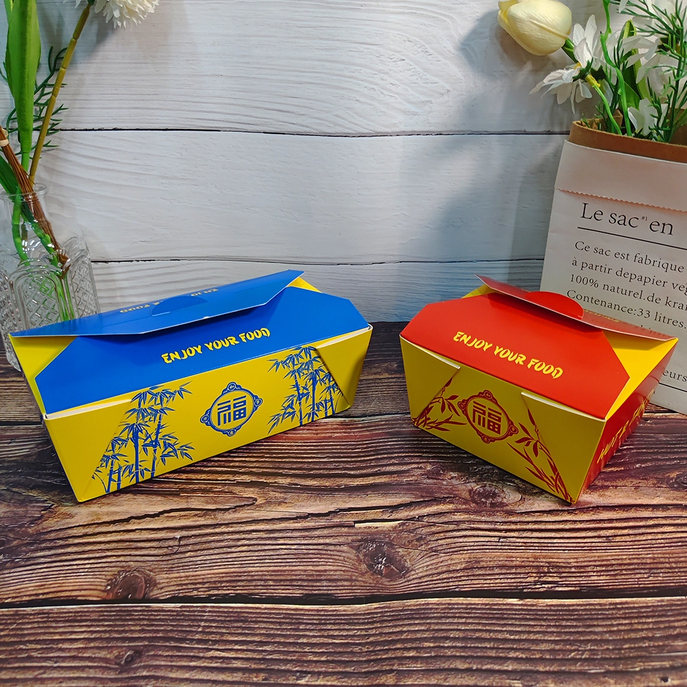 Eco Friendly Biodegradable Food Grade Paper Lunch Box Noodle Packing Takeaway Box 1