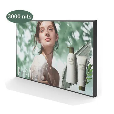 43'' 49'' 55'' Window Facing Display Digital Signage Wall Mounted Ultra High Brightness 2500/3000/4500 1