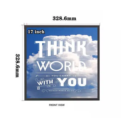 17-Zoll-Quadrat-LCD-Display, 300 Nits, wandmontiertes Android-Windows-System, 1920x1920 1