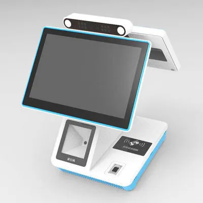 Attendance Machine LCD Digital Signage 13.3 Inch Time Attendance Dual Screen Pos System Android Face Recognition 1