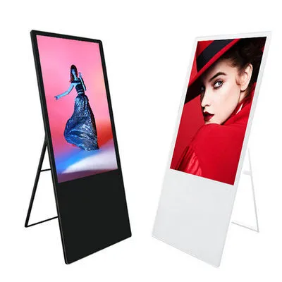 Foldable LCD Digital Signage 1000 Nits Portable Mobile Digital Poster 32 Inch 42 Inch 1