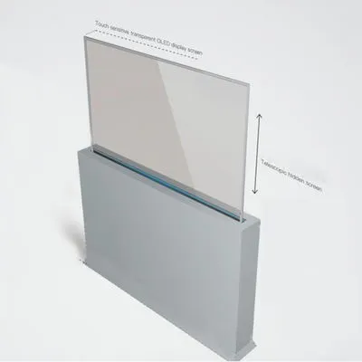 Поднимаясь прозрачная панель сенсорного экрана Android Windows Синьяге OLED Digital прозрачная 55 дюймов 1