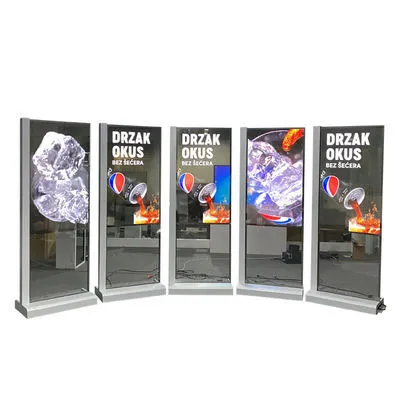 Piso de la señalización de OLED Digital de 55 pulgadas que coloca el lado multi del doble de la exhibición del tacto 1