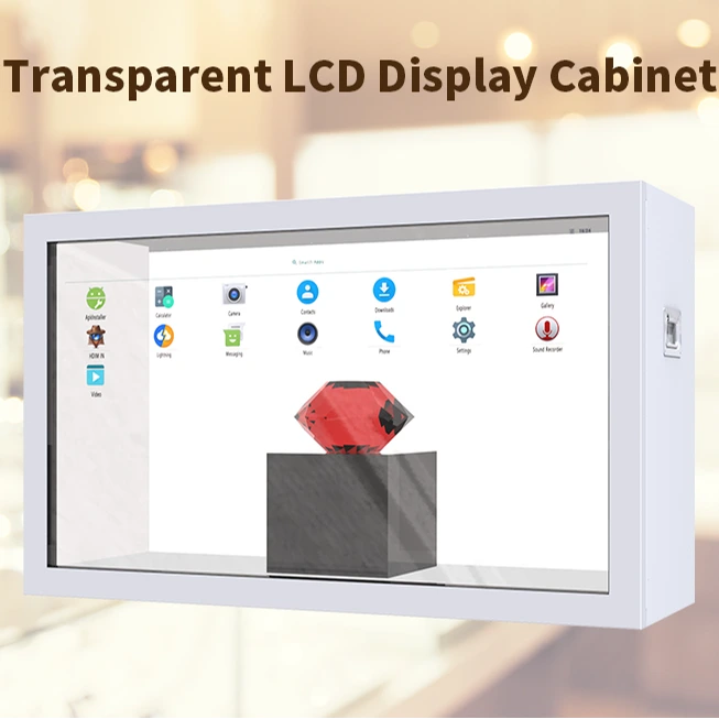 Kleine transparente 10,4-Zoll-LCD-Vitrine mit durchsichtigem Display 1
