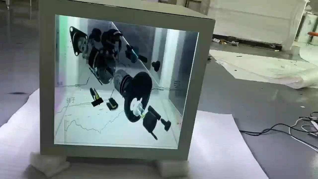 33 inch transparent lcd 1:1 resolution creative cabinet showcase all in one machine 1