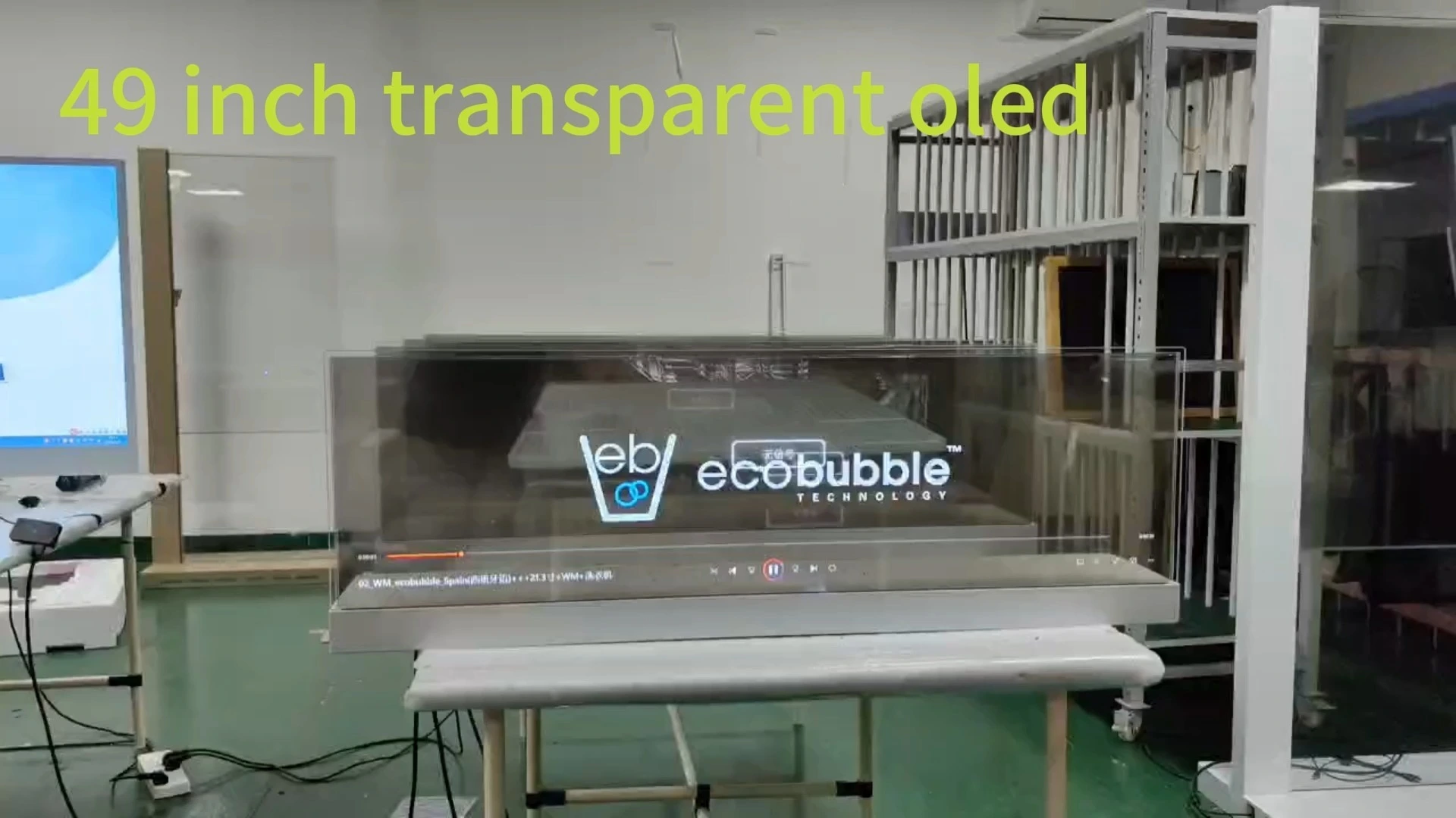 Brandneuer, transparenter 49-Zoll-OLED-Bildschirm mit gestreckter Stange 1