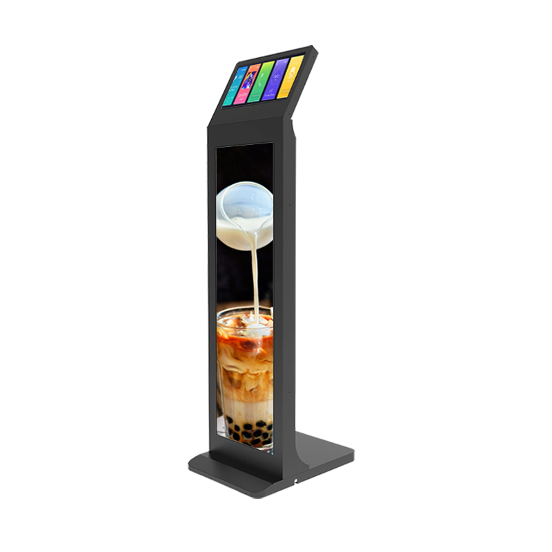 Kiosque publicitaire LCD double face sur pied pour exposition 1