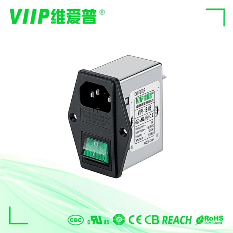 VIIPパワーエントリーモジュールフィルタファストオンターミナルプラグインEMIフィルタ10Aソケットフィルタ 1