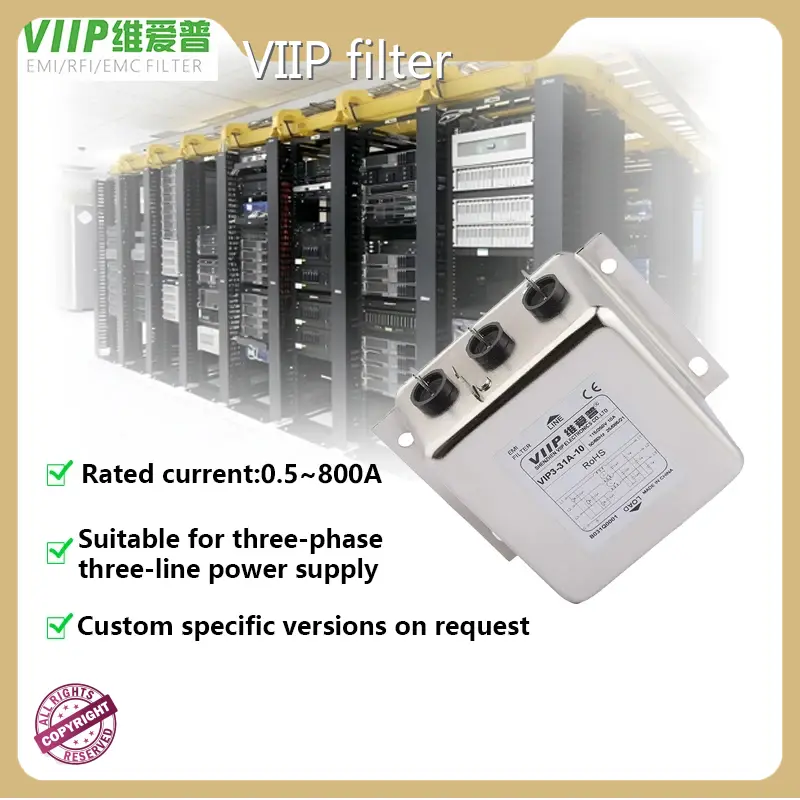 3 Phase Power Line Filter - for Electronic Power - VIIP Filter 1