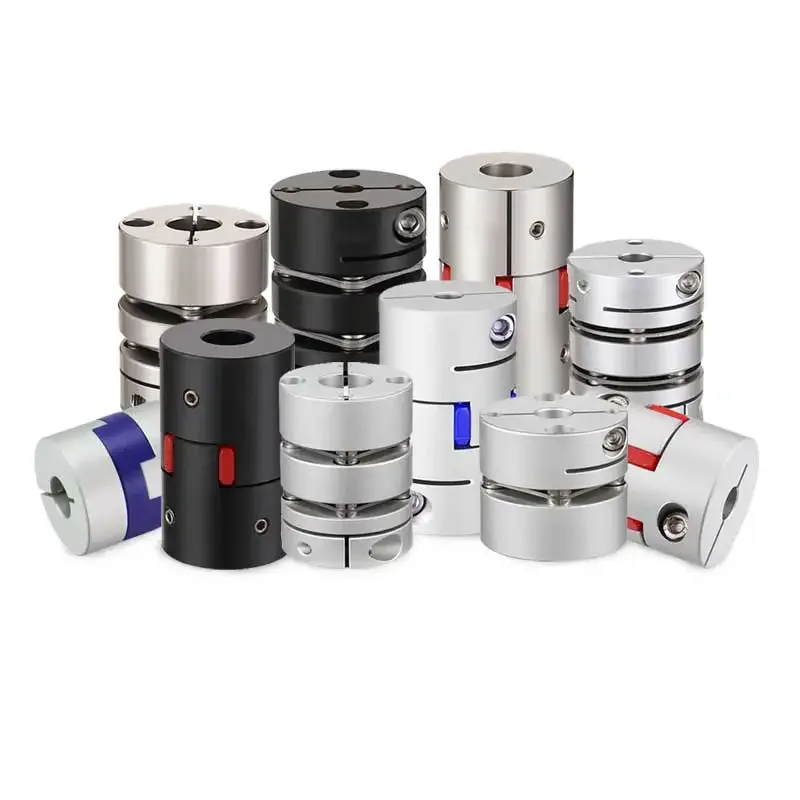 High Rigidity 8 Screws Steps #45 Steel Single Diaphragm Key Nut Series Zero Backlash Flexible Shaft Couplings For Servo Step 1