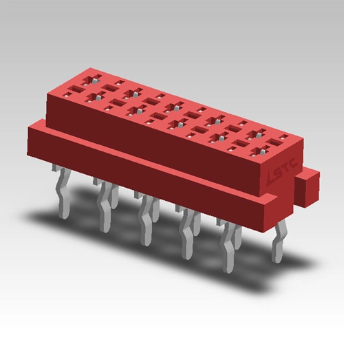 KLS1-204F 2.54mm Micro Match Connector Female Dip 180 Type 1