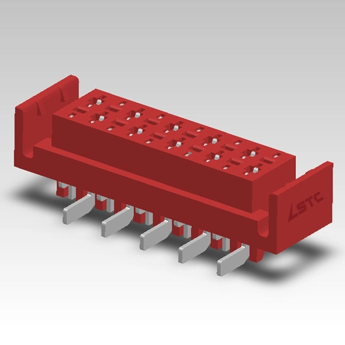 KLS1-204GE 2.54mm Micro Match Connector Female SMD With Ear 1