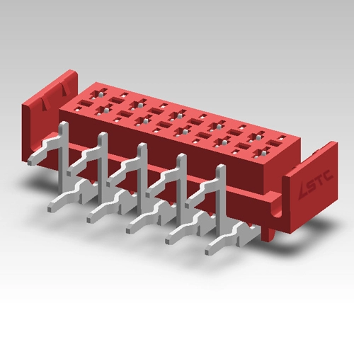 KLS1-204AR 2.54mm Micro Match Connector Female Dip Right Angle With Ear 1