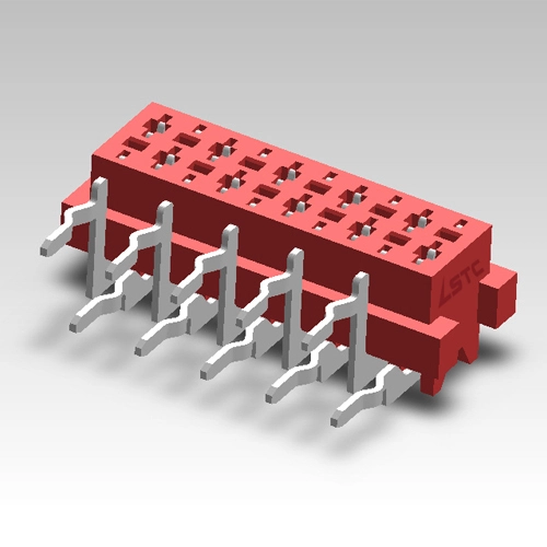 KLS1-204FR 2.54mm Micro Match Connector Female Dip Right Angle 1