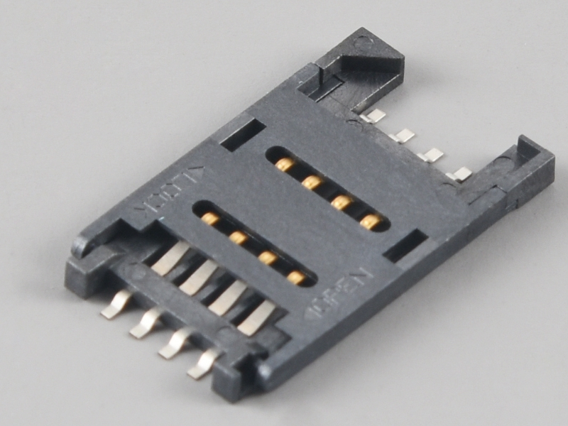KLS1-SIM-010 2.54mm Pitch SIM Card Connector 6P & 8P,H2.8mm 1