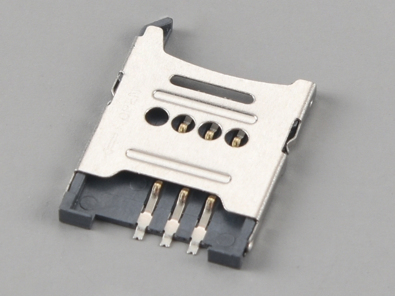 KLS1-SIM-019 2.54mm Pitch SIM Card Connector 6 Pin H1.9mm 1
