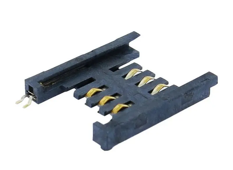 KLS1-SIM-078 2.54mm Pitch SIM Card Connector 6 Pin H2.6mm 1