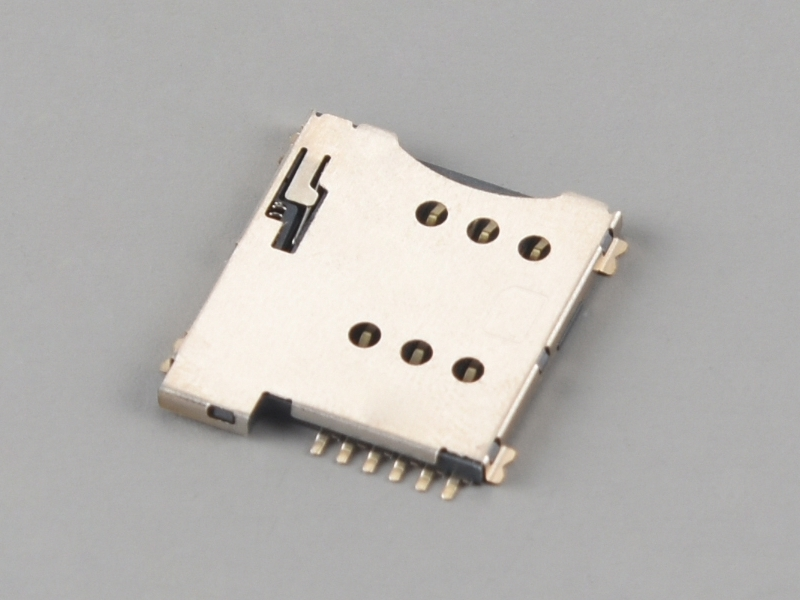 KLS1-SIM-069A 1.27mm Pitch 6 Pin H1.35mm Micro SIM Card Connector 1