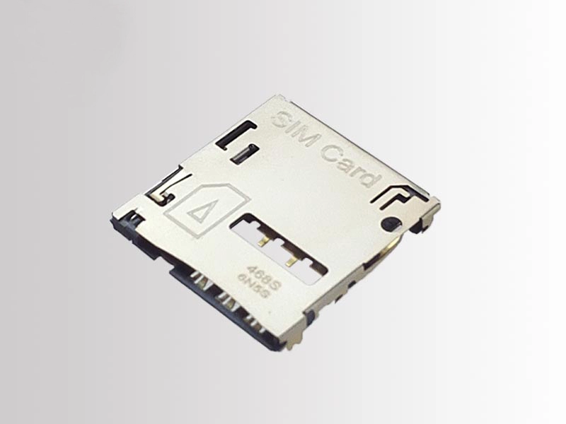 KLS1-SIM-098 H1.27mm 6 Pin With CD pin Micro SIM Card Connector 1