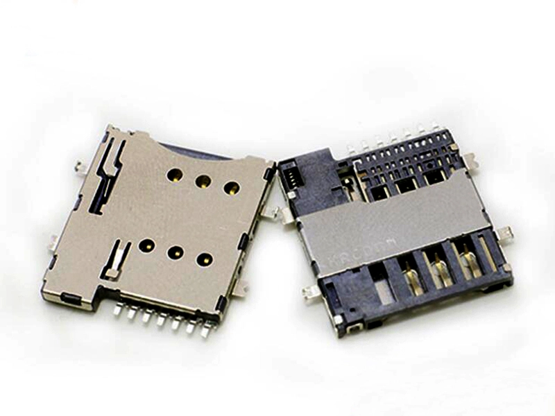 KLS1-SIM-097 H1.1mm 6 Pin With CD pin Micro SIM Card Connector 1
